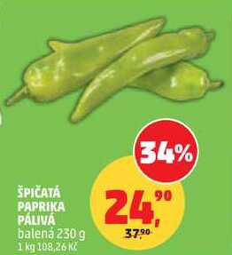 ŠPIČATÁ PAPRIKA PÁLIVÁ balená, 230 g