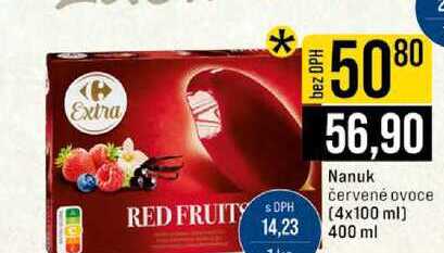 Nanuk červené ovoce (4x100 ml) 400 ml