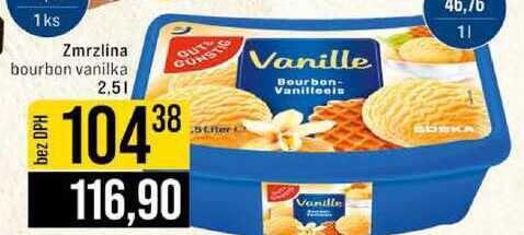 Zmrzlina bourbon vanilka 2.5l