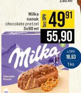 Milka nanuk chocolate pretzel 3x90 ml