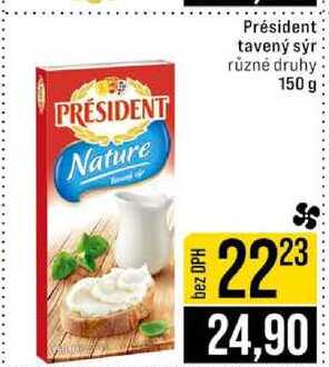 Président tavený sýr různé druhy 150 g