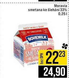 Moravia smetana ke šlehání 33% 0,25l
