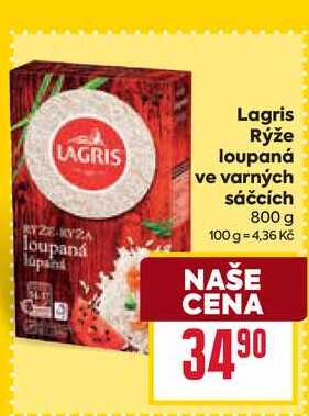 Lagris Rýže loupaná ve varných sáčcích 800 g