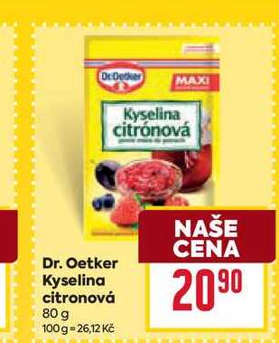 Dr. Oetker Kyselina citronová 80 g 