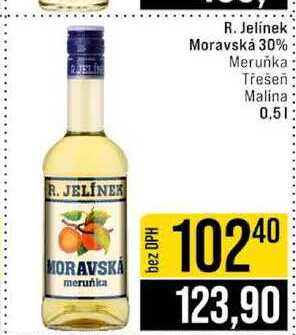 R. Jelínek Moravská 30% Meruňka Třešeň Malina 0.5l