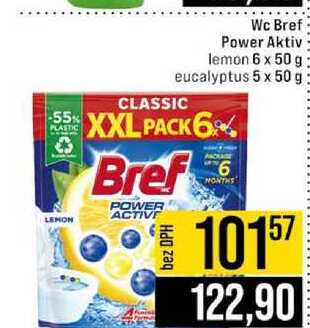 Wc Bref Power Aktiv lemon 6 x 50 g eucalyptus 5 x 50 g