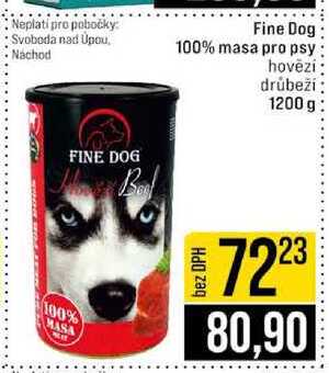 Fine Dog 100% masa pro psy hovězí 100% drůbeží 1200 g