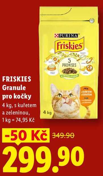 FRISKIES Granule pro kočky, 4 kg 