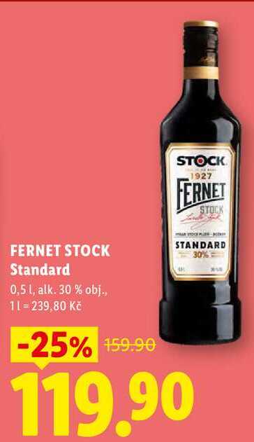 FERNET STOCK Standard, 0,5 l v akci