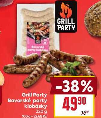 Grill Party Bavorské party klobásky 220 g
