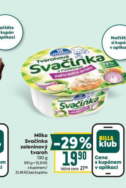 Milko Svačinka zeleninový tvaroh 130 g 