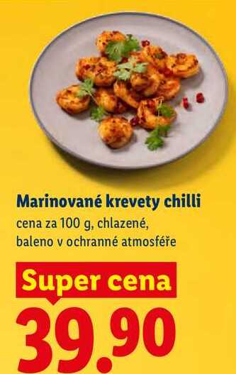 Marinované krevety chilli, cena za 100 g