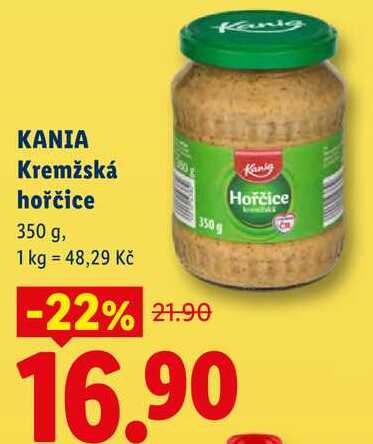 KANIA Kremžská hořčice, 350 g