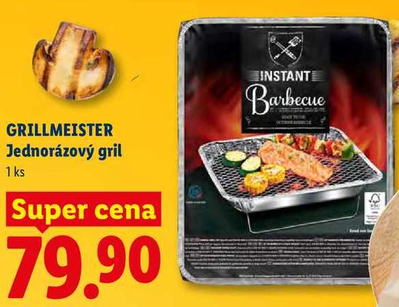 GRILLMEISTER Jednorázový gril, 1 ks