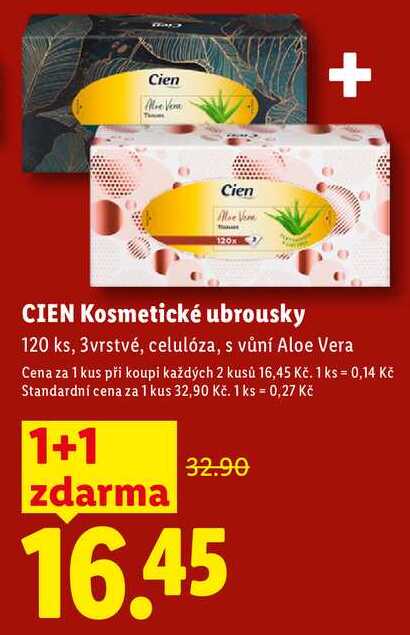 CIEN Kosmetické ubrousky, 120 ks