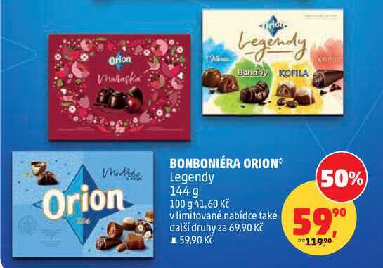 BONBONIÉRA ORION Legendy, 144 g