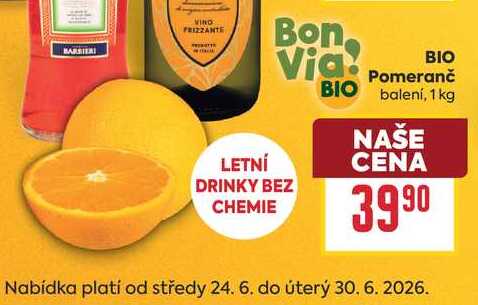 BIO Pomeranč balení, 1 kg 