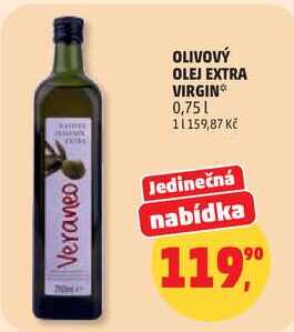 OLIVOVÝ OLEJ EXTRA VIRGIN, 0,75 l