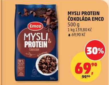 MYSLI PROTEIN ČOKOLÁDA EMCO, 500 g