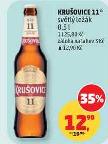 KRUŠOVICE 11 světlý ležák, 0,5 l v akci