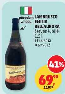 LAMBRUSCO EMILIA BELL'AURORA červené, 1,5 l