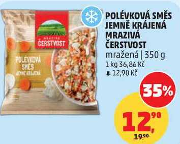 POLÉVKOVÁ SMĚS JEMNĚ KRÁJENÁ MRAZIVÁ ČERSTVOST mražená, 350 g 