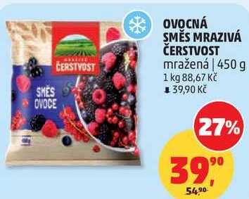 OVOCNÁ SMĚS MRAZIVÁ ČERSTVOST mražená, 450 g 
