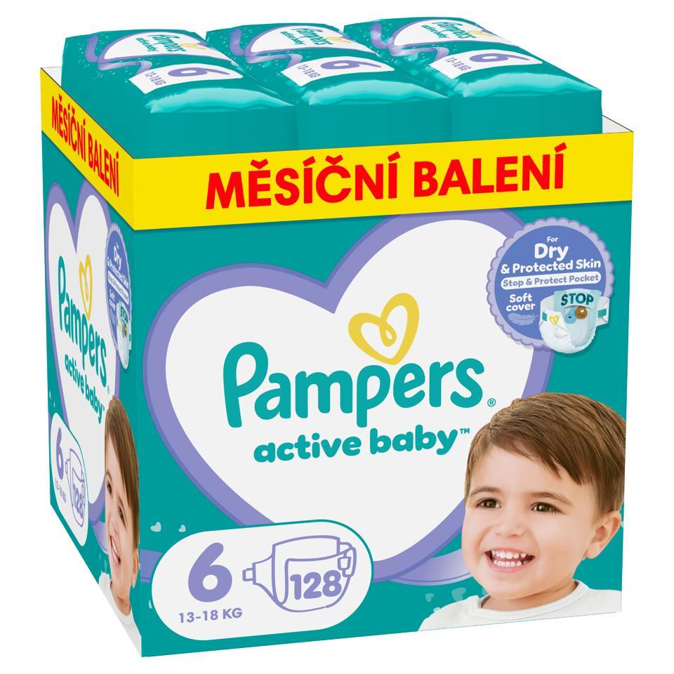 Pampers Active Baby 6 plenky13-18kg 128 ks