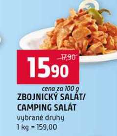 ZBOJNICKÝ SALÁT CAMPING SALÁT vybrané druhy 100g