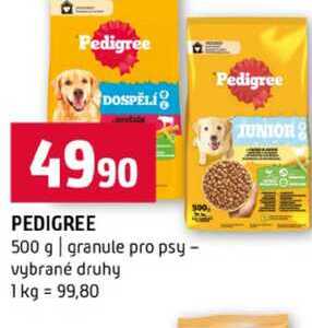 PEDIGREE 500 g granule pro psy vybrané druhy