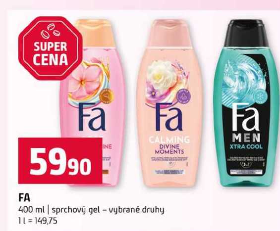 Fa 400 ml sprchový gel vybrané druhy