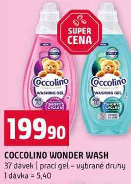 COCCOLINO WONDER WASH 37 dávek prací gel vybrané druhy