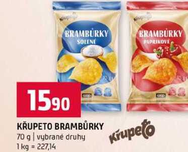 KŘUPETO BRAMBŮRKY 70 g vybrané druhy 