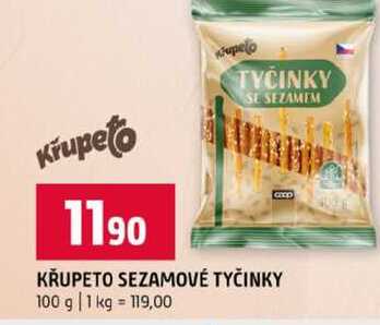 KŘUPETO SEZAMOVÉ TYČINKY 100 g