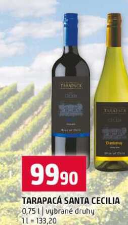 TARAPACÁ SANTA CECILIA 0,75l vybrané druhy