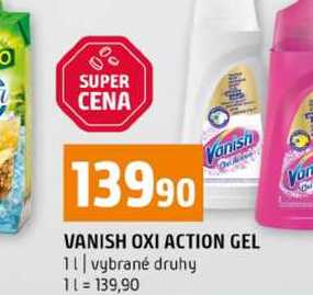 VANISH OXI ACTION GEL 1l vybrané druhy