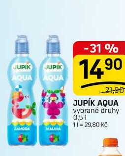 JUPÍK AQUA vybrané druhy 0,5l