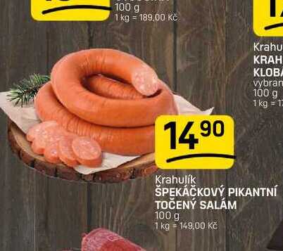 ŠPEKÁČKOVÝ PIKANTNÍ TOČENÝ SALÁM 100 g