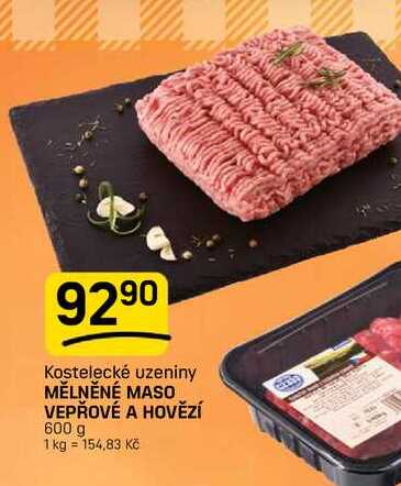 MĚLNĚNÉ MASO VEPŘOVÉ A HOVĚZÍ 600 g