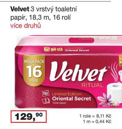Velvet 16 rolí