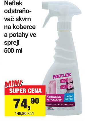 Neflek odstraňovač skvrn na koberce a potahy ve spreji 500 ml