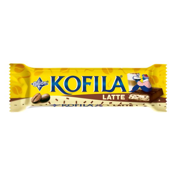 ORION Kofila Latté čokoládová tyčinka s mléčnou náplní s kousky rozpustné kávy