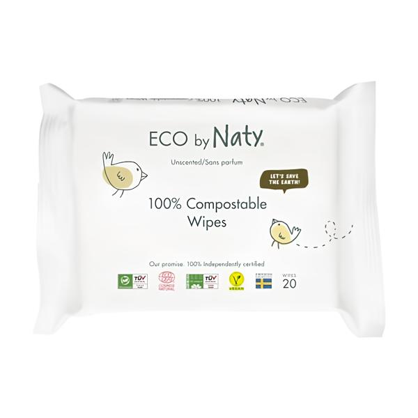 ECO by Naty Vlhčené ubrousky bez vůně pro citlivou pokožku