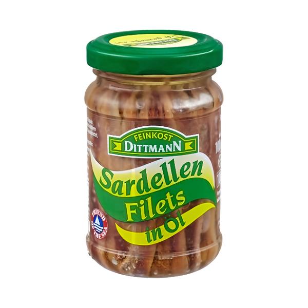 Feinkost Dittmann Sardelové filetky v oleji (pevný podíl 80g)