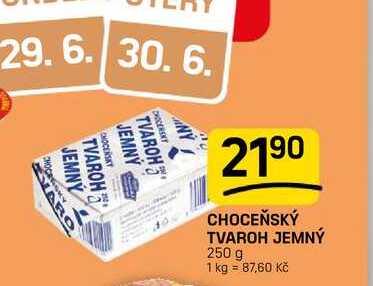 CHOCEŇSKÝ TVAROH JEMNÝ 250 g