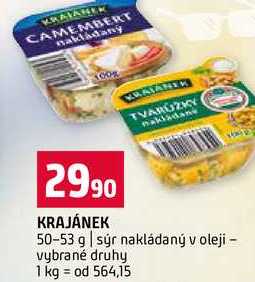 KRAJÁNEK 50-53 g sýr nakládaný v oleji vybrané druhy 