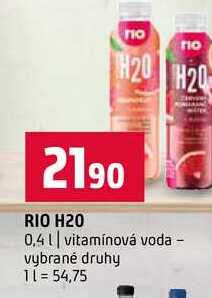 RIO H20 0.4l vitamínová voda vybrané druhy