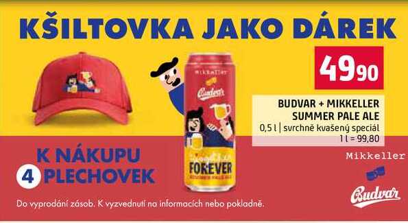 BUDVAR + MIKKELLER SUMMER PALE ALE 0,5l svrchně kvašený speciál