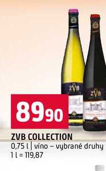 ZVB COLLECTION 0,75l víno vybrané druhy
