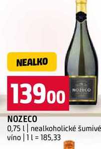 NOZICO 0,75l nealkoholické šumivé vino